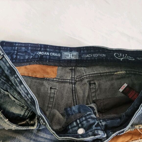 Jordan Craig Legacy Edition Collins Mens 30 Long Shorts/Capris Distressed Jeans - Picture 3 of 8